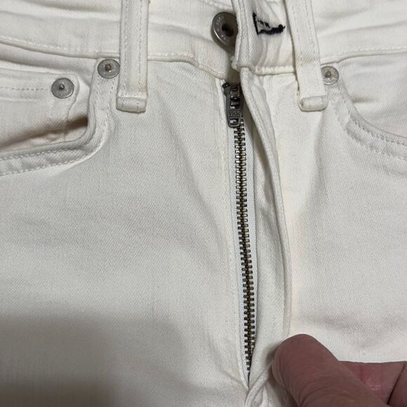 rag & bone Nina High Rise Ankle Skinny Jeans White Size 24 - Picture 6 of 14